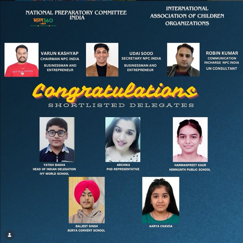 Children Delegation From India